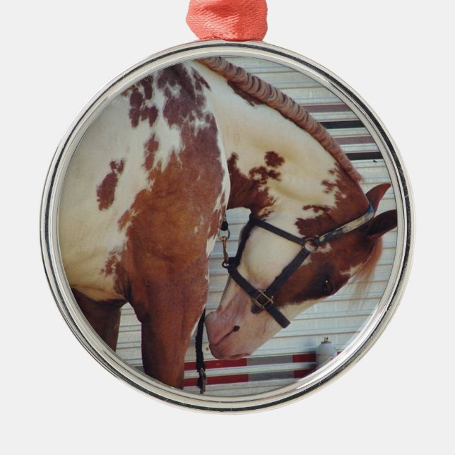Paint horse metal tree decoration (Front)