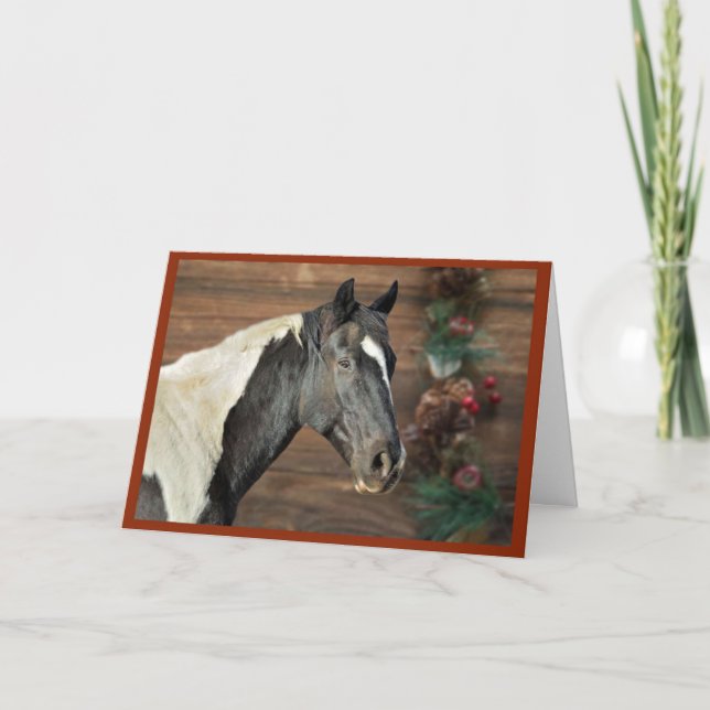 Paint Horse Seasons Greetings Card (Front)