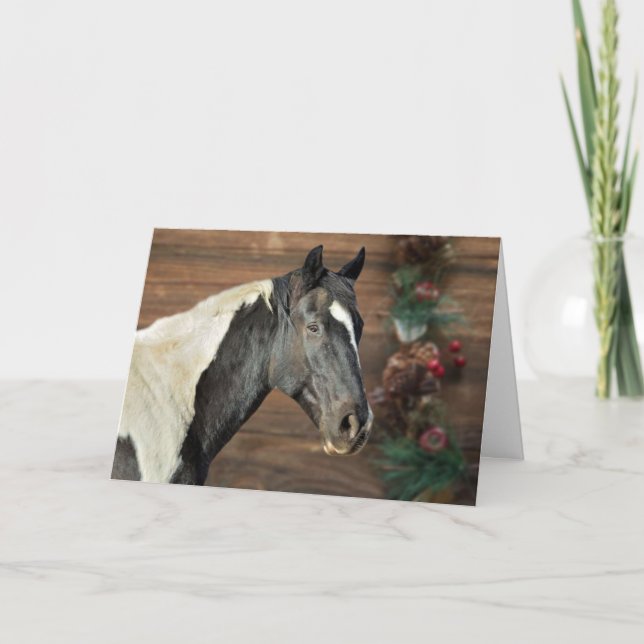 Paint Horse Seasons Greetings Card (Front)