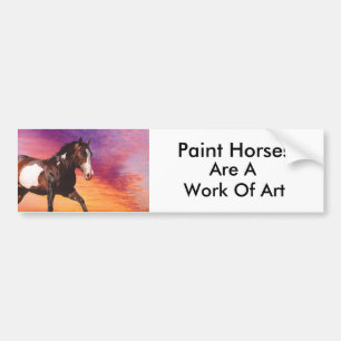 Paint Horse Sunrise Bumper Sticker