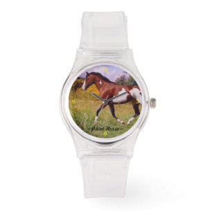 Paint Horse Trotting Watch