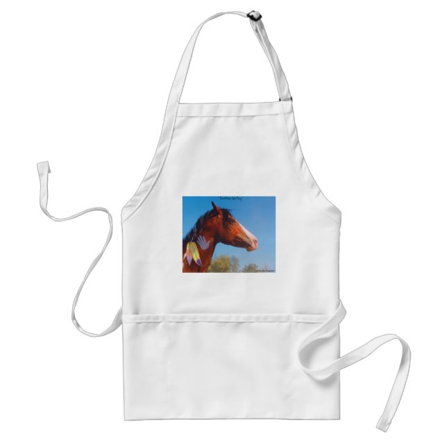 Paint Horse War Pony Feathers Apron (Front)