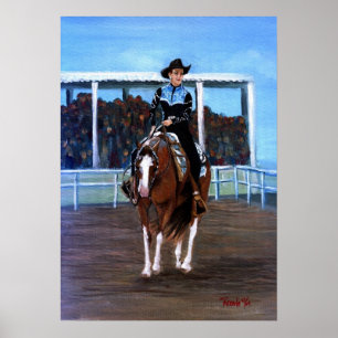 Paint Horse Western Pleasure Portrait Poster