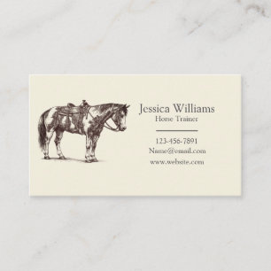 Paint Horse Western Training Business Cards