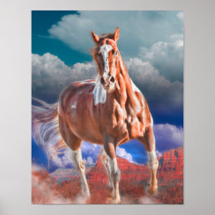 Paint Horse "Whirlwind of the Southwest" Poster