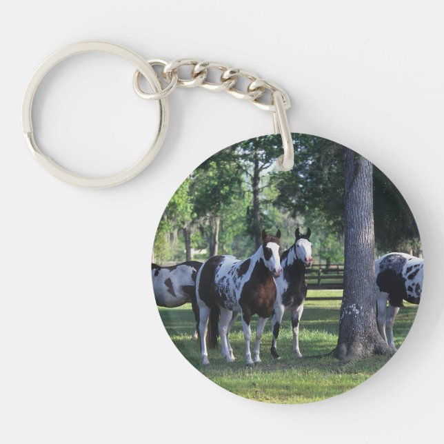 Paint Horses in the Trees Key Ring (Front)