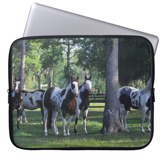 Paint Horses in the Trees Laptop Sleeve (Front)