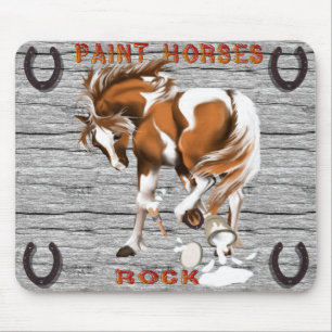 Paint Horses Rock mousepad