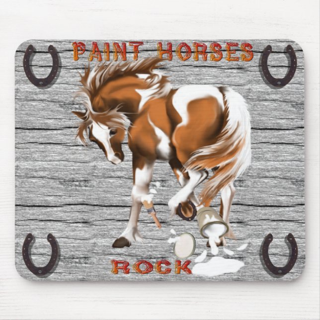 Paint Horses Rock mousepad (Front)