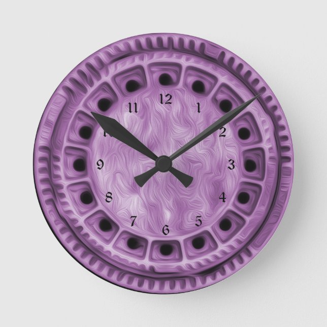 Paint It Purple Round Clock (Front)