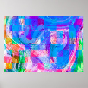 Paint like graphic illustration. The nice Colour g Poster