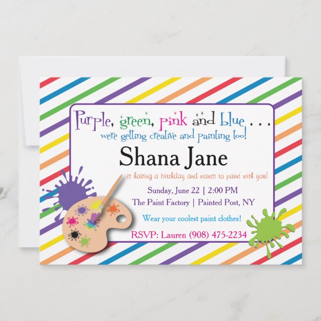 Paint Lover's Invitation (Front)