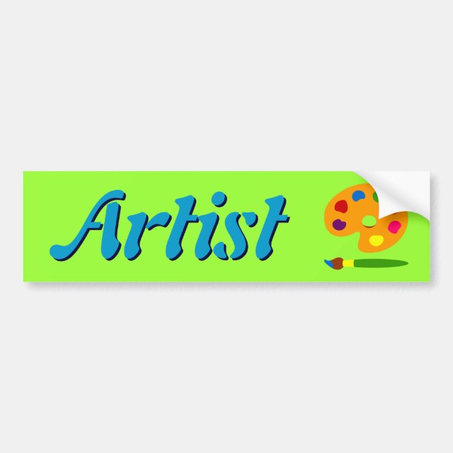 Paint Palette Art Bumper Sticker (Front)