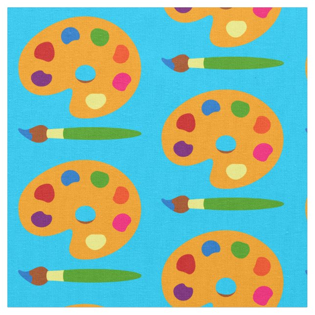 Paint Palette Art Fabric (Close Up)