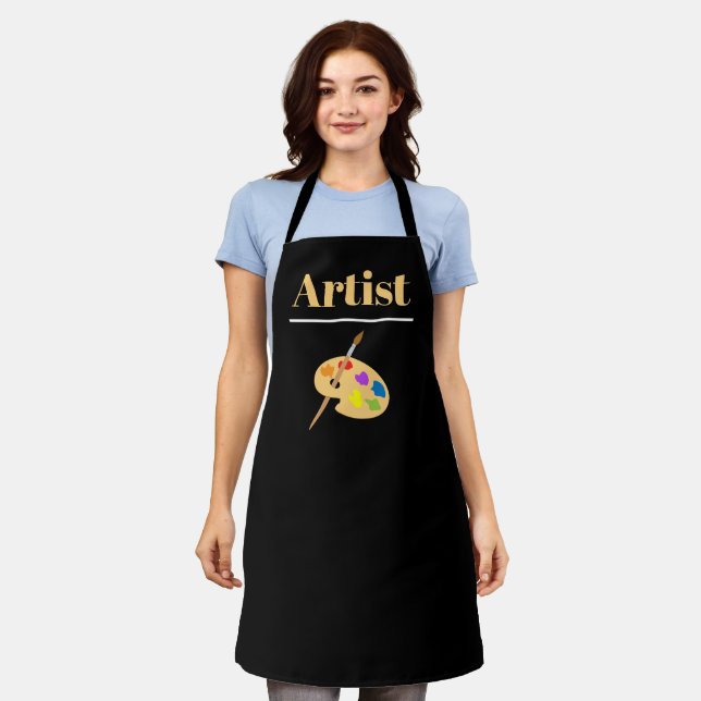 Paint Palette Design, Artist Apron (Worn)