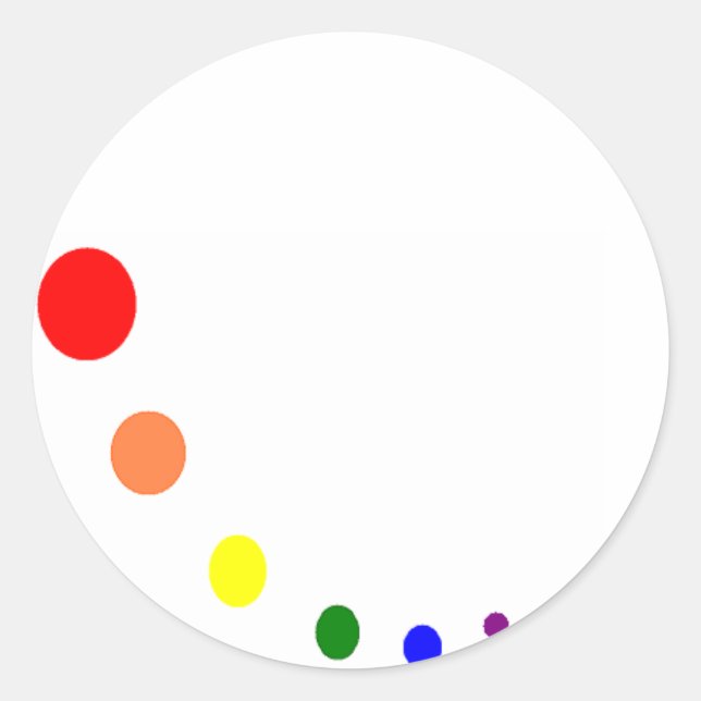 paint pallet classic round sticker (Front)