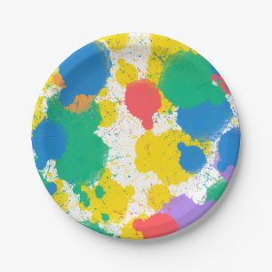 Paint Party Art Party Splatter Plate