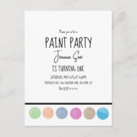 Paint Party Watercolor Palette Art Birthday