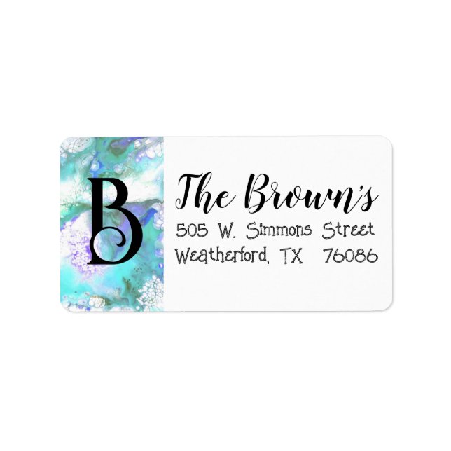“Paint Pour” Address Labels (Front)