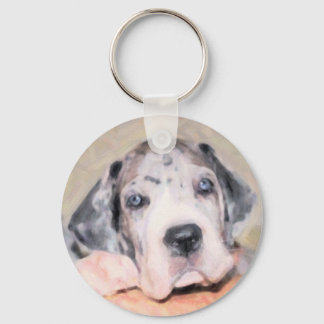 Paint: Puppy Dane Key Ring