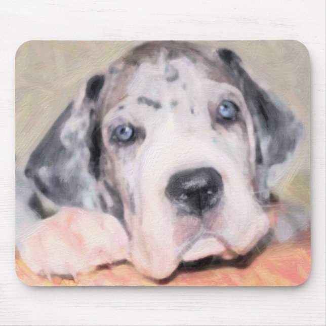 Paint: Puppy Dane Mouse Pad (Front)
