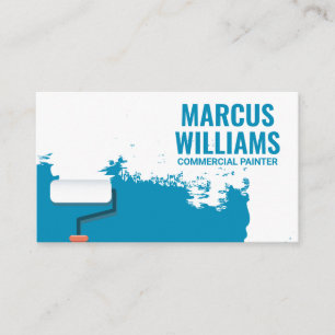 Paint Roller Blue Paint Business Card