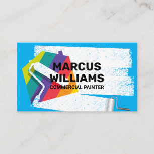 Paint Roller   Home Renovations   Contractor Business Card