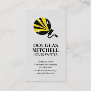 Paint Roller Icon Business Card