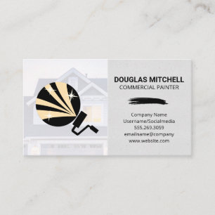 Paint Roller Icon   Home Painting Business Card
