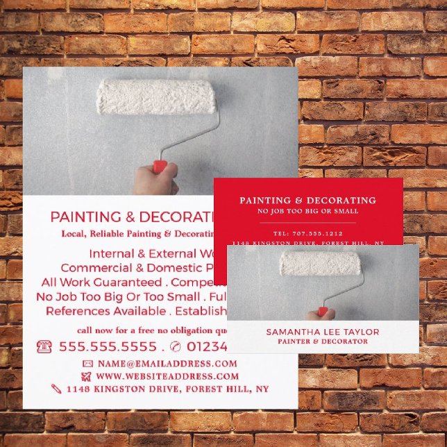Paint Roller, Painter & Decorator Advertising Flyer (Creator Uploaded)