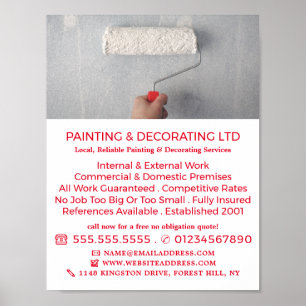 Paint Roller, Painter & Decorator Advertising Poster