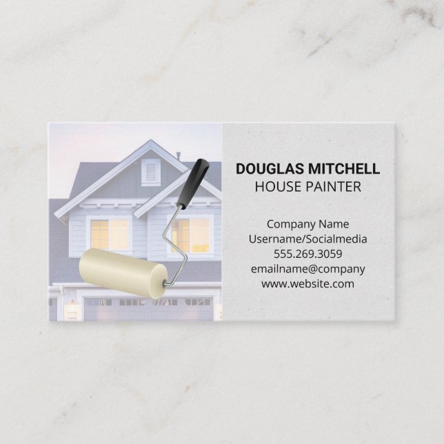 Paint Roller | Residential Home Business Card (Front)