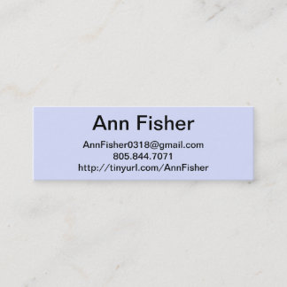 Paint sample blue skinny business card