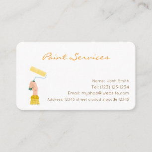 paint services editable   business card