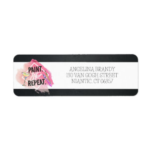 Paint & Sip Chalkboard Bachelorette Return Address