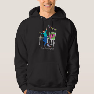 Paint Sip Repeat Paint Party Girl's Night Fun Hoodie