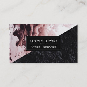 Paint   Slate Geometric Colour Block Business Card