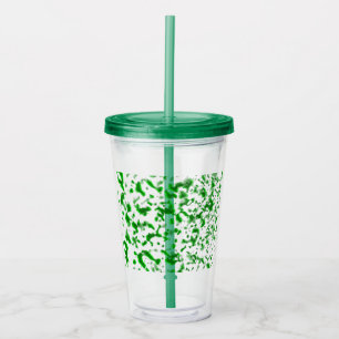 Paint Spatter Green Acrylic Tumbler