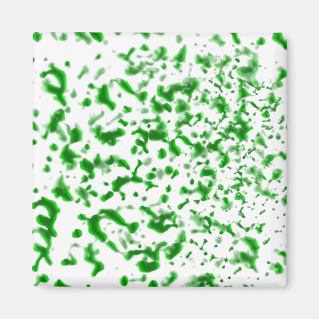 Paint Spatter Green Magnet (Front)