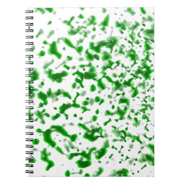 Paint Spatter Green Notebook (Front)