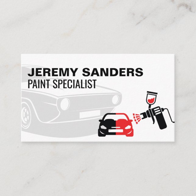 Paint Specialist  | Auto Paint Service Business Card (Front)