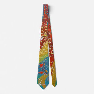 paint splash abstract design tie