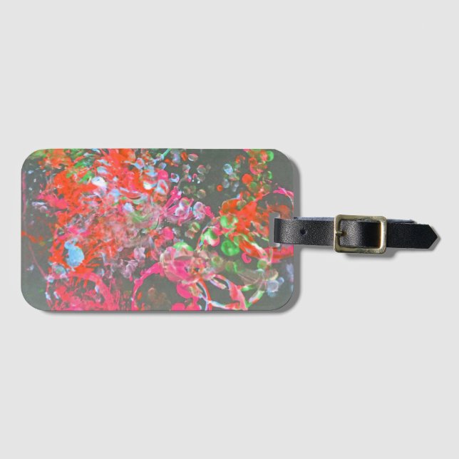 Paint splash art design luggage tag (Front Horizontal)