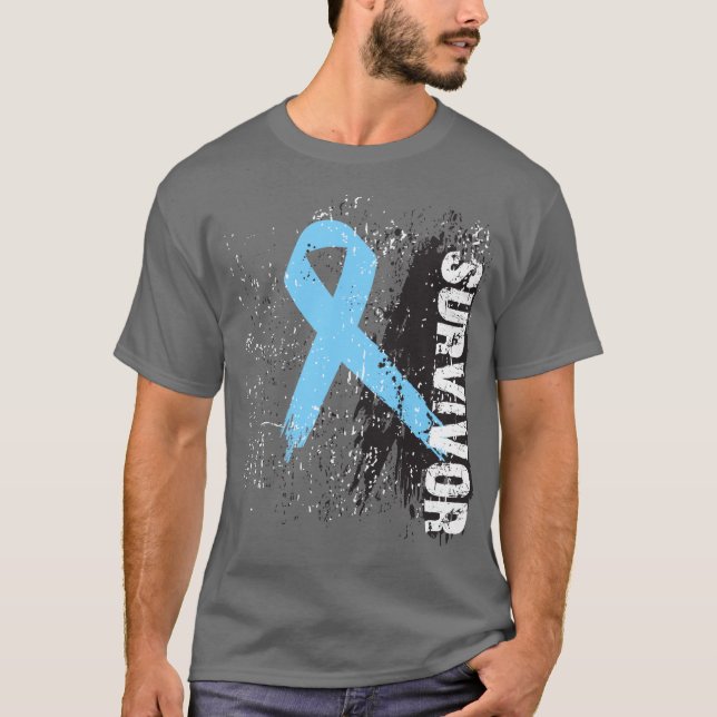 Paint Splash Design - Prostate Cancer Survivor T-Shirt (Front)