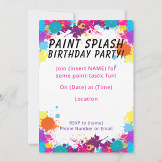 Paint Splash Invitation