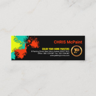 Paint Splash Painter's Wall Mini Business Card