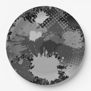Paint Splash Pattern 2 Paper Plate