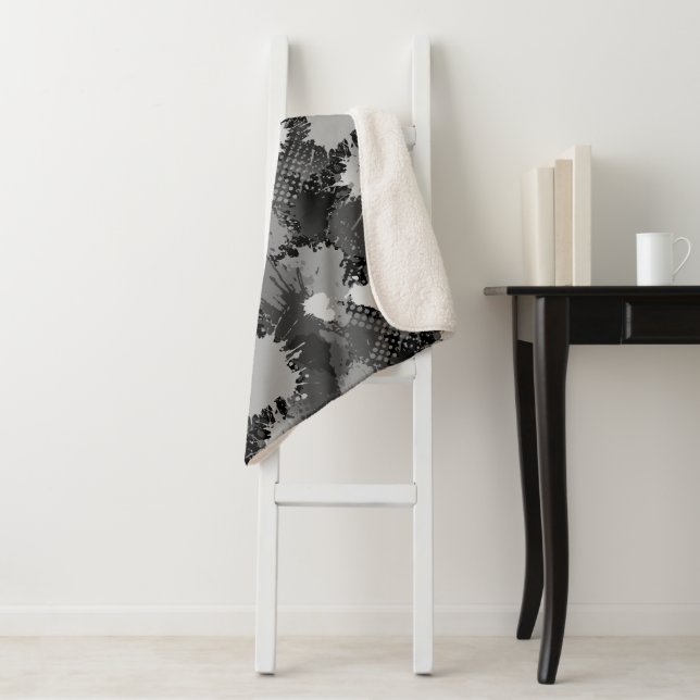 Paint Splash Pattern 2 Sherpa Blanket (In Situ)