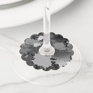 Paint Splash Pattern 2 Wine Glass Tag