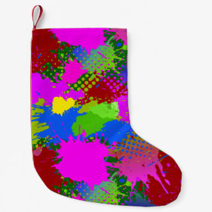 Paint Splash Pattern 3 Small Christmas Stocking